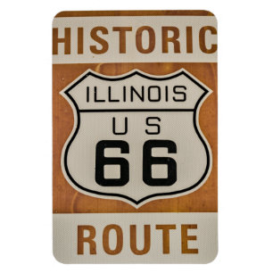Imán Ruta Histórica 66 de Illinois Magnet