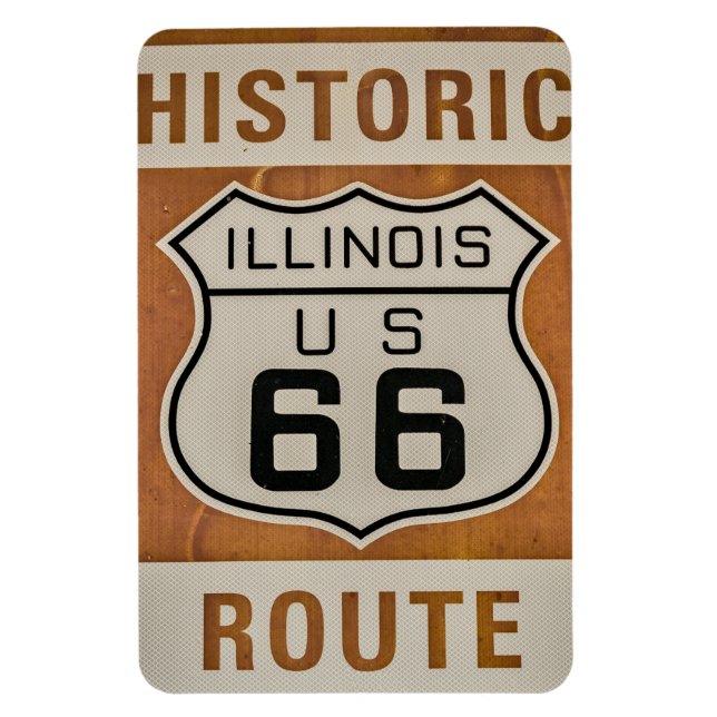 Imán Ruta Histórica 66 de Illinois Magnet (Vertical)
