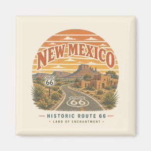 Imán Ruta Histórica 66 del Desierto de Nuevo México Art