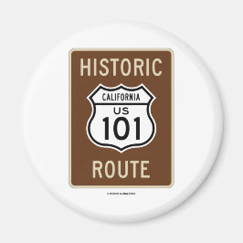 Imán Ruta histórica US 101 California (Rótulo)