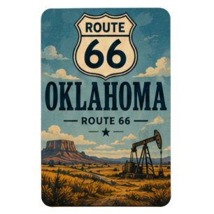 Imán Ruta Oklahoma 66 Arte de viaje por carretera de Oi