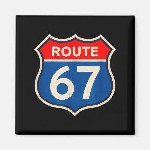 Imán Ruta Retro 67 Meme Seis Siete Aura Energía Número 