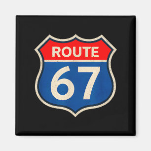 Imán Ruta Retro 67 Meme Seis Siete Aura Energía Número 