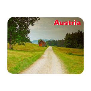 Imán Ruta y cabaña de madera de Austria