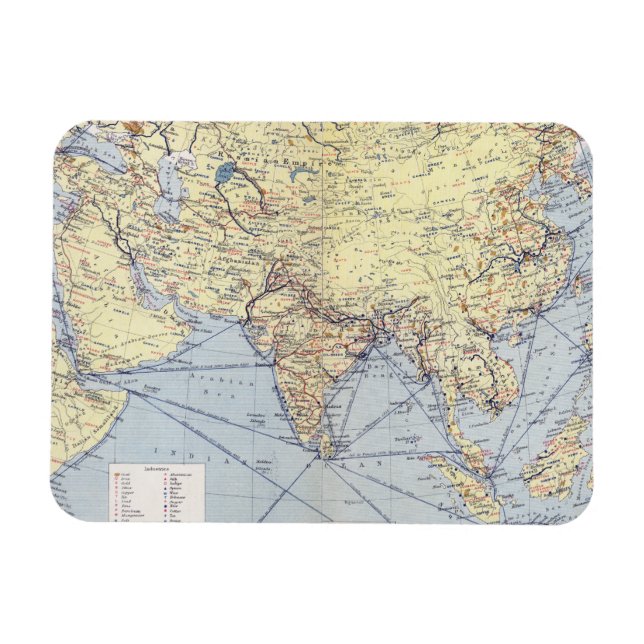 Imán Rutas comerciales | Asia meridional (Horizontal)