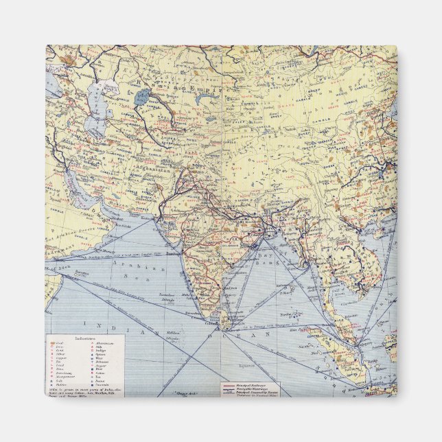 Imán Rutas comerciales | Asia meridional (Frente)