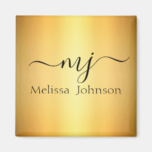 Imán Rutas elegantes sobre oro