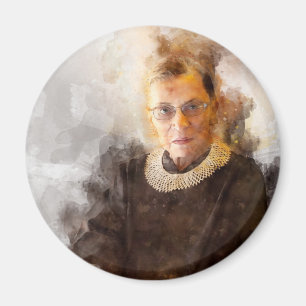 Imán Ruth Bader Ginsburg con el retrato del juez Robe