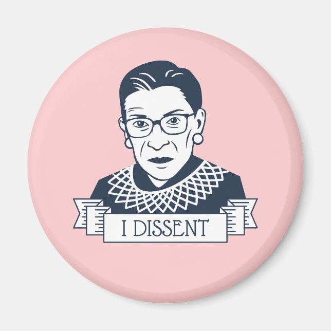 Imán Ruth Bader Ginsburg "Yo discrepo" (Frente)
