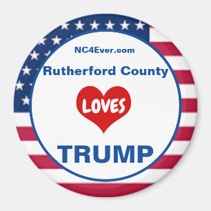 Imán Rutherford County AMA TRUMP Fridge Patriótico