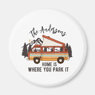 Imán RV Camping Tent TrailHome es donde lo estacionas