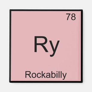 Imán Ry - Camiseta de símbolo de elemento de química di