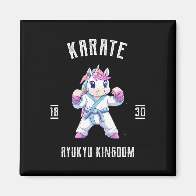 Imán Ryukyu Karate Unicorn - Karateka Japón (Frente)