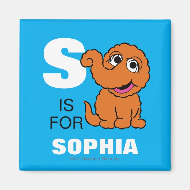 Imán S es para Snuffleupagus | Añadir su nombre (Frente)