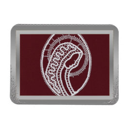 Imán S. Mary Elegant foto personalizado de marco de bor