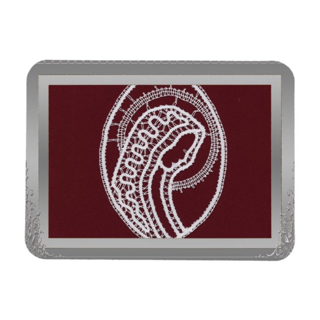 Imán S. Mary Elegant foto personalizado de marco de bor (Horizontal)