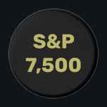 Imán S&P 7,500 Level Stock Market Index Celebration<br><div class="desc">The Standard and Poor’s 500 or S&P 500 stock mark index tracks the performance of 500 large companies listed on the US stock exchanges. Like the DOW or NASDAQ indexes, this indicator is closely followed by business media and by professional and retail traders alike. The achievement of the level 7,...</div>