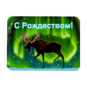 Imán S Rozhdestvom - Moose de las luces del norte