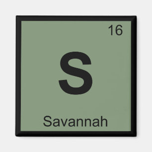 Imán S - Tabla periódica de química de la ciudad de Sav