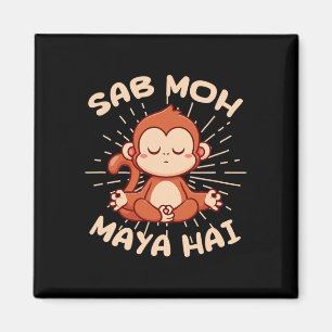 Imán Sab Moh Maya Hai Hindi Meditación Mono Yoga Hindú