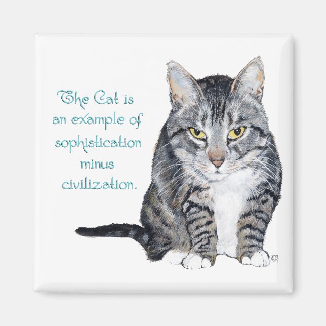 Imán Sabiduría del Gato - Sofisticación menos Civilizac (Frente)