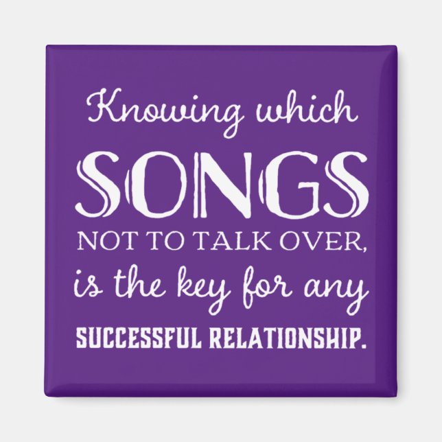 Imán Sabiendo qué canciones no hablar (Frente)