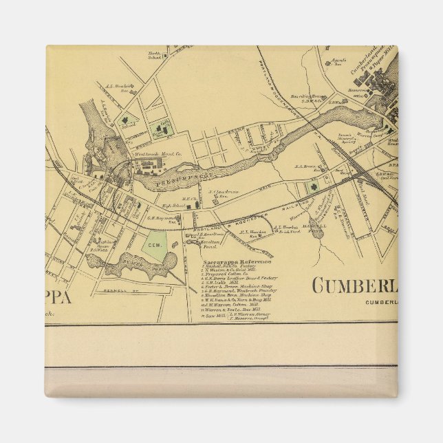 Imán Saccarappa, Cumberland Mills, Washington Village m (Frente)