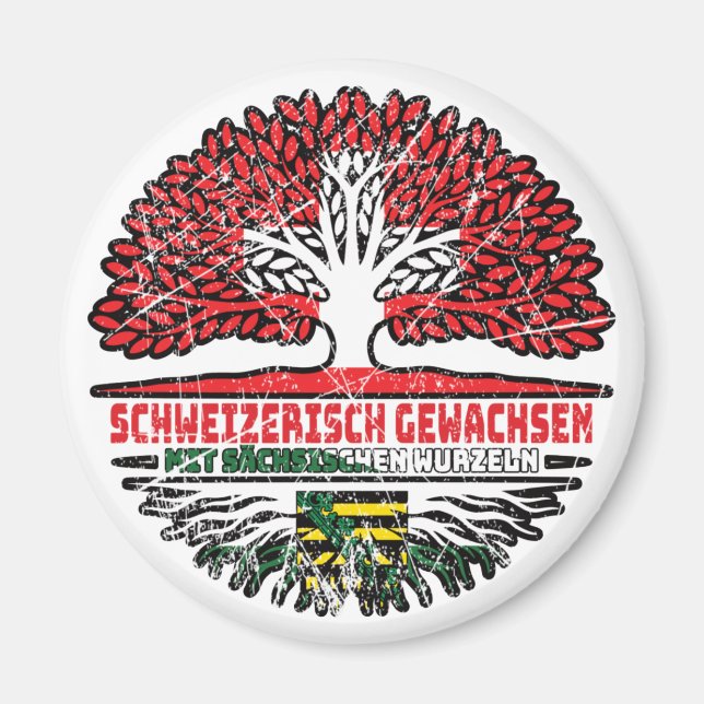 Imán Sachsen Sächsisch Schweizer Schweiz Baum Wurzel (Frente)
