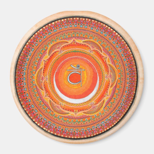 Imán Sacral Chakra Mandala Magnet (Frente)