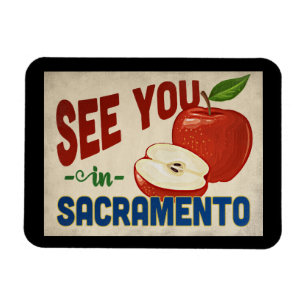 Imán Sacramento California Apple - Viajes de época