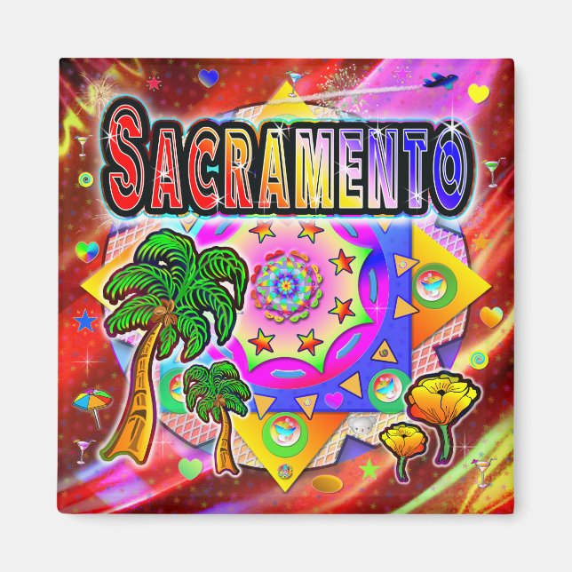 Imán Sacramento Tropical Friends Magnet (Frente)
