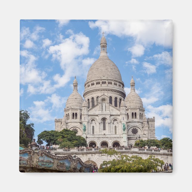 Imán Sacre Coeur en la colina de Montmartre - París, Fr (Frente)