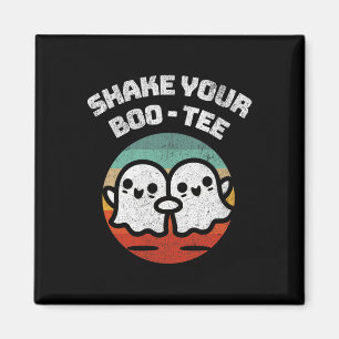 Imán Sacuda tu traje de halloween retro fantasma de Boo