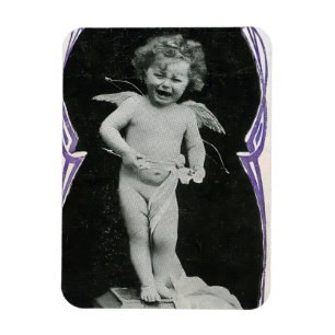 Imán Sad Cherub Angel Print