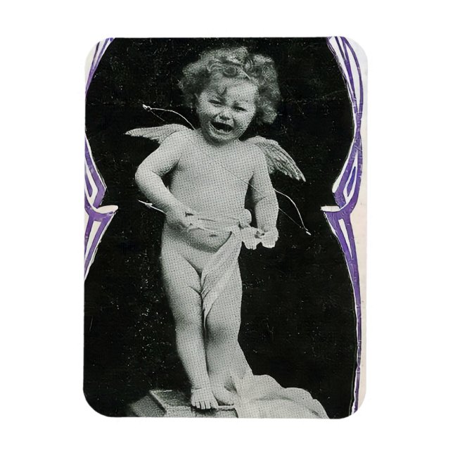 Imán Sad Cherub Angel Print (Vertical)