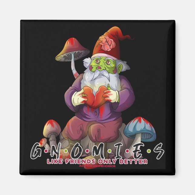 Imán Sad Zombie Soliely Friends Valentine Gnome (Frente)