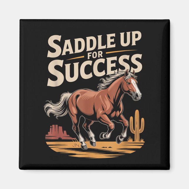 Imán Saddle Up For Success Western Motivation  (Frente)