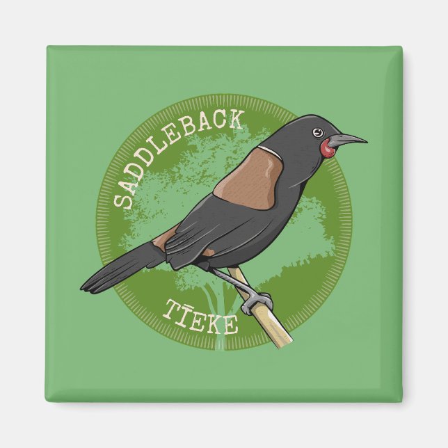 Imán Saddleback Tieke NZ (Frente)