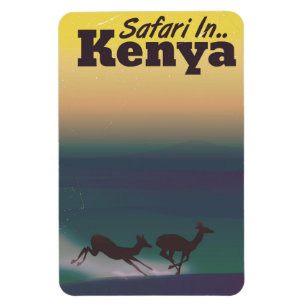 Imán Safari en Kenia poster de vacaciones