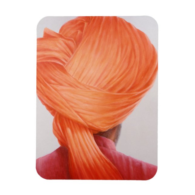 Imán Saffron Turban (Vertical)