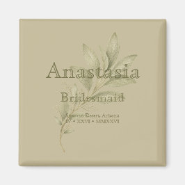 Imán Sage Personalized Bridesmaid Shot Glass