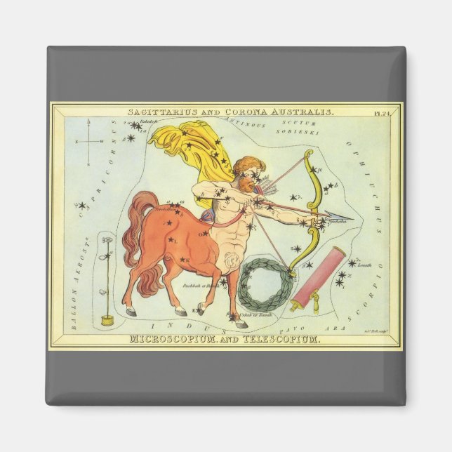Imán Sagittarius, el espejo de la constelación vintage  (Frente)