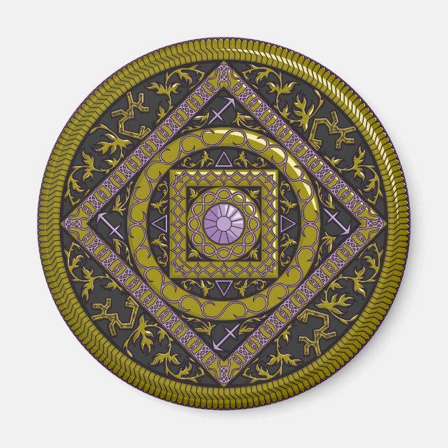 Imán Sagittarius Mandala Magnet (Frente)