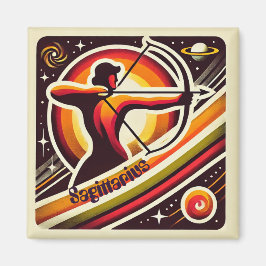 Imán Sagittarius Zodiac Retro Magnet