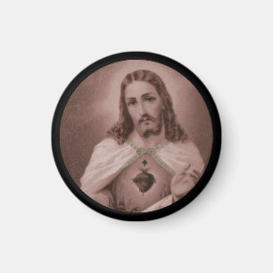 Imán Sagrado Corazón con Cruz