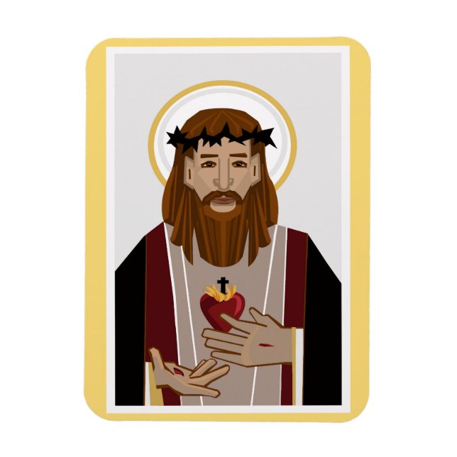 Imán Sagrado Corazón de Jesús (Vertical)