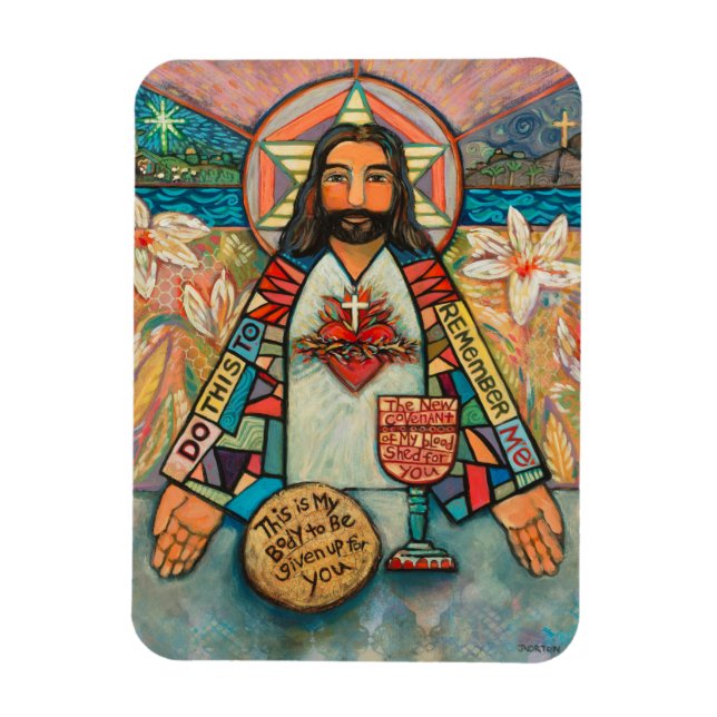 Imán Sagrado Corazón de Jesús Magnet (Vertical)