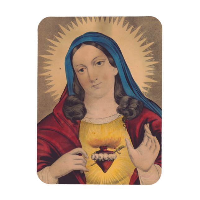 Imán Sagrado Corazón de María (Vertical)