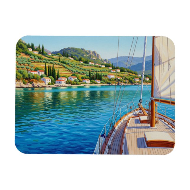 Imán Saiboat en Corfú Grecia Viajes (Horizontal)