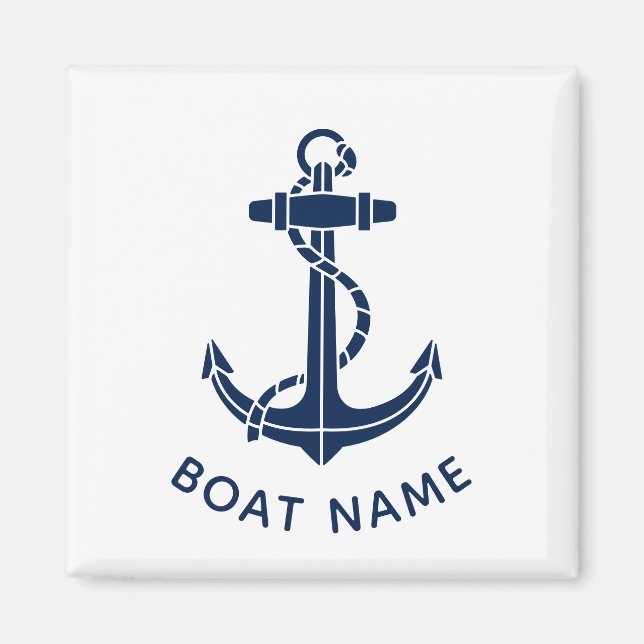 Imán Sailing Boat Name Anchor Cruise Trip Swag Custom (Frente)